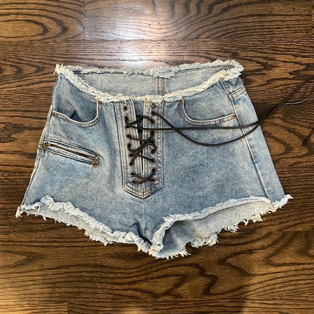 blue jean skort